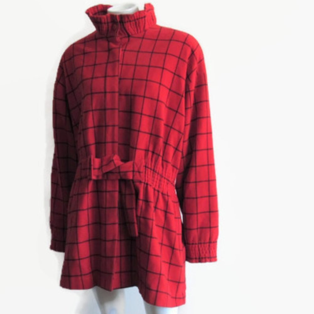 Vintage Dorothée Bis Jacket Red Wool Coat Made in France